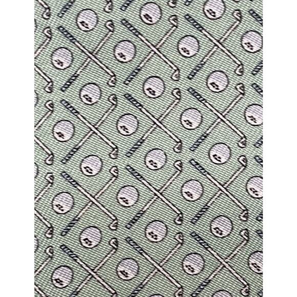 Vineyard Vines Green Golf Club Ball Silk Cummerbund + Bow Tie - Picture 2 of 8